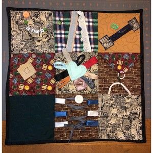 21" Adult Fidget Quilted Lap Dementia Alzheimers ADHD Cats therapy sensory